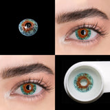 Daiiibabyyy  1 Pair Colorcon sharingan itachi Contact Lens Transparent Fancy Vision Dragon Fresh Halloween Cos Eye Pink Lenses