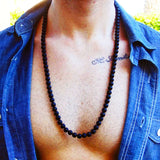 DAIIIBABYYY  -  Simple Fashion Matte Bead Necklace For Men Classic Handmade Natural Strand Beads Men Necklace Jewelry Gift Collier Homme