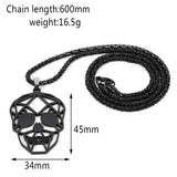 DAIIIBABYYY  -  Black Skull Head Pendant Necklace Gothic Punk Style Jewelry Skull Hollow Necklace Fashion Party Accessories for Men Women Gifts