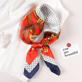 DAIIIBABYYY  -  New Spring Square Neck Scarf Women Bandana Hair Band Design Print Dot Female Foulard Headband Shawl Wrap Neckerchief