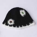 Daiiibabyyy  New Star Colorful Fringe Woolen Hat Women's Autumn and Winter Cute Handmade Plush Hat Knitted Fisherman Bucket Hats