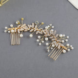 Daiiibabyyy  1 Piece Leaf Bohemian Hair Comb, Elegant Fairy Style, Perfect for Bridal Wedding, Bridesmaid Hairstyles, Flower Girl Outfits