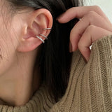 Daiiibabyyy  3pcs/set Clips Earring for Women Unisex Minimalist Fashion Cartilage Hoop Earings Ear Cuff Fake Piercing Clip on Ear Jewelry