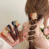 DAIIIBABYYY  -  Minimalist Bubble Braid Headband High-quality and Caring Phone Line Hair Loop Tied Ponytail Braid Hair Rope headband