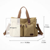 Daiiibabyyy  Canvas retro crossbody bag, handbag commuting bag, shoulder bag, work bag, large capacity handbag