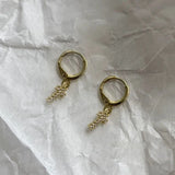Daiiibabyyy  Silver Zircon Cross Pendant Hoop Earrings for Women Punk Personality Fashion Jewelry Minimalist Accessories