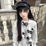 Daiiibabyyy  Subculture Cross Pendant Berets Cap Y2K Black Cotton Painter Hat Gothic Lolita Beret Hat Caps Harajuku Deco Accessories Japanese