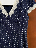 DAIIIBABYYY  -  French Lace Polyester Fiber Patchwork Dress, Summer V-neck, Elegant Polka Dot, Waistband, Slimming Long Skirt