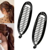 Daiiibabyyy  Banana Clip Vertical Hair Clip Ponytail Hair Clip Women Fashion Twist Clip Large Hair Volume  Headdress Hair Accessories