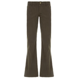 DAIIIBABYYY  -  Retro Corduroy Low Rise Pants y2k Streetwear Solid Slim-fitting Flared Pants for Women Korean Fashion Trousers Aesthetic