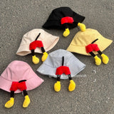 DAIIIBABYYY  -  Cute Cartoon Bucket Hat Fashion Mouse Butt Basin Cap Cotton Fabric Outdoor Fisherman Hats Panama Bob