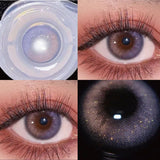 Daiiibabyyy  2Pieces Color Contact Lenses Bling Pupil Beauty Cosplay Color Circle Lens Yearly Galaxy Colour Contacts with Box