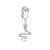 DAIIIBABYYY  -  1PC Fake Belly Button Ring Fake Belly Piercing Crown Clip On Umbilical Non Navel Fake Pircing Butterfly Cartilage Earring Clip