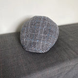 Daiiibabyyy  Grey Plaid Newsboy Hat Wool Womens Mens Ivy Cap Cabbie Driver Hat Autumn Winter Flat Hats Vintage Gatsby Beret 43