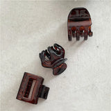 DAIIIBABYYY  -  INS wind hair catch clip temperament retro tortoiseshell plastic hair clip textured acrylic plate hair catch clip Korean style
