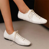 DAIIIBABYYY  -  Summer new British Style Women's Big Size 48  Shoes Cross Lace-up derby Flat bottomed leisure Shoes