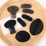DAIIIBABYYY  -  Fluffy Hair Roots Black Magical Tape Clips High Cranial Crest for Women Natural Invisible Hairpin Tuck Comb Salon Shaped Fixator