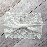Daiiibabyyy  Vintage Lace Headband Fashion Scarf for Women Beach Travel Hair Accessories Stretchy Wide Band Hollow Out hair hoops