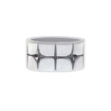 DAIIIBABYYY  -  Fashion Silver Color Star Rings for Women Men Retro Punk Geometric Smooth Personality Wide Couple Rings Party Jewelry Gifts 2024