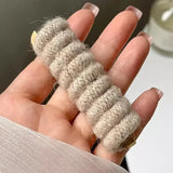 DAIIIBABYYY  -  New Korean Spiral Hair Ties High Elastic Telephone Cord Braid Hair Band Women Girls No Crease Ponytail Holder Hair Ropes