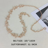 Daiiibabyyy  Fashion Golden Metal Waist Chain Belt High-End Luxury Brands Silver Stars Punk Gothic Y2K Waistband Designer Belts For Women