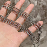 Daiiibabyyy  High-end and versatile silver multi-layer geometric niche clavicle chain