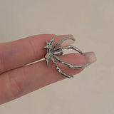 Daiiibabyyy  Gothic Spider Ear Clip Dark Style Women's Spider No Ear Hole Ear Bone Clip Trendy Coldness Style Sweet Cool Versatile Earrings