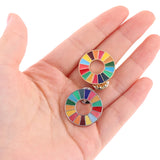 Daiiibabyyy 1PC Alloy 6g The Sustainable Development Goals Brooch United Nations SDGs Rainbow Pin Badge Fashion Jewelry For Women Men