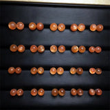 DAIIIBABYYY  ?-  Natural Golden Sunstone Round Beads Jewelry Charms Earrings For Women Man Healing Crystal Energy Christmas Gift 1pair