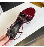 Daiiibabyyy  French Heel Sandals Women Summer Fashion Slim Strap Handmade High Heel Open Toe Dress Shoes New Arrival