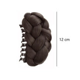 Daiiibabyyy  New Synthetic Hair Bun Claw Clip Fluffy Brown Wig Hair Clip Natural Black Hairpiece Hair Accessories