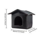 DAIIIBABYYY  -  Cats House Waterproof Outdoor Keep Warm Pet Cat Cave Beds Nest Funny Foldable And Washable For Kitten Puppy Pets Supplies