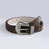 DAIIIBABYYY  -  Fashion and Personality Belt Female Design Feeling Small Leopard Print Snake Skin Cool Cool Spice Girl Style All-In-One Belts