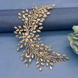 Daiiibabyyy  Champagne Bridal Headbands Head Jewelry Blue Crystal Wedding Hair Accessories Birthday Tiara Red Party Hairpiece for Woman