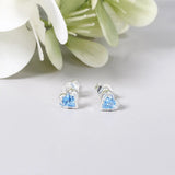 Daiiibabyyy  Mini Colorful Heart Ear Cartilage Piercing Lobe Stud Earring for Women Y2k Accessories Tragus Rook Helix Flat Ear Jewelry KAE312