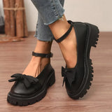 Daiiibabyyy  Ladies Shoes Brand Buckle Strap Women's High Heels Fashion Butterfly-knot Office and Career New Plus Size Mary Jane Shoes
