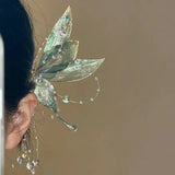 Daiiibabyyy  Fashionable retro Hong Kong style bright colored butterfly hairpin, trendy, luxurious, high-end, U-shaped hairpin, sweet
