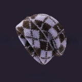 Daiiibabyyy  Fall Winter Knitted Hats for Women Men Check Plaid Beanies Skullies Fashion Casual Double Layer Red Christmas Hats Gift