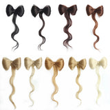 Daiiibabyyy  Synthetic Clamp Type Bowknot Hair Bun Black Brown Clamp Type Ponytail Hair Extensions Elegant And Natural Hair Accessories