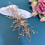 Daiiibabyyy  Pearl Hairband Sweet Wedding Hair Bands for Women Handmade Rhinestone Headbands Bridal Hair Accessories Baroque Headdress