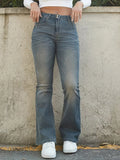 Daiiibabyyy  Women Stretchy Low Rise Jeans Female Retro Blue Skinny Denim Pants Lady Slim Fit Bell Bottoms Classic Y2k Flared Trousers