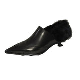 Daiiibabyyy  Fur Women Luxury Heeled Shoes Pointed Toe Fashion Dress Pumps Autumn Elegant New Boots Woman Sexy Designer Mujer Zapatillas