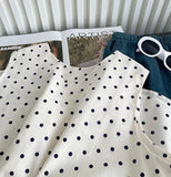 DAIIIBABYYY  -  Summer New Fashionable Sleeveless Polka Dot Shirt Vest, Loose and Slimming Versatile Linen Top