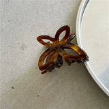 DAIIIBABYYY  -  Romantic Spring Color Acetate Butterfly Grip Temperament and Beautiful Hollow Bow Barrettes Hair Claw Small Headwear Hair Claws