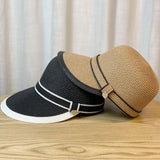 DAIIIBABYYY  -  Summer Sun Straw Baseball Cap Women's Sunscreen Visor Hat Widened Brim Anti-UV Ourdoor Causal Basin Riding cap straw hat female