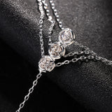 Daiiibabyyy  Fashion Multilayer Zircon Hand Chain Bracelets Link Ring for Her Stainless Steel Finger Bracelet Trendy Wedding Party Jewelry