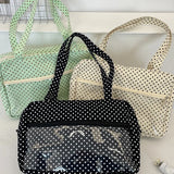 Daiiibabyyy  Ladies' Shoulder Bags Simple Solid Color Versatile Japanese Anime Kpop Tote Bag Large Capacity Luxury Brand New Handbag For Girl