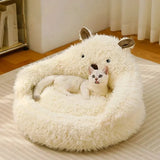 DAIIIBABYYY  -  Cat Bed for Winter Kitten Warm Cushions Fluffy Accessories Cats Cartoon Mat Plush Things Puppy Houses and Habitats House All Pet