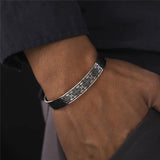 DAIIIBABYYY  -   Loop Celtic Cross Pattern Stainless Steel Bracelet for Men and Women Fashion Retro Good Luck Talisman Birthday Gift New
