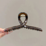 Daiiibabyyy  13cm Large Hair Clip For Thick Hair Claws Crab Girls Curly Transparent Coffee Hairpin Clamps Women Korean Ponytail Accessories